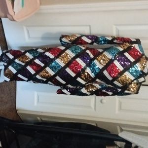 Women's Fashion nova glowin up sequin midi dress size small